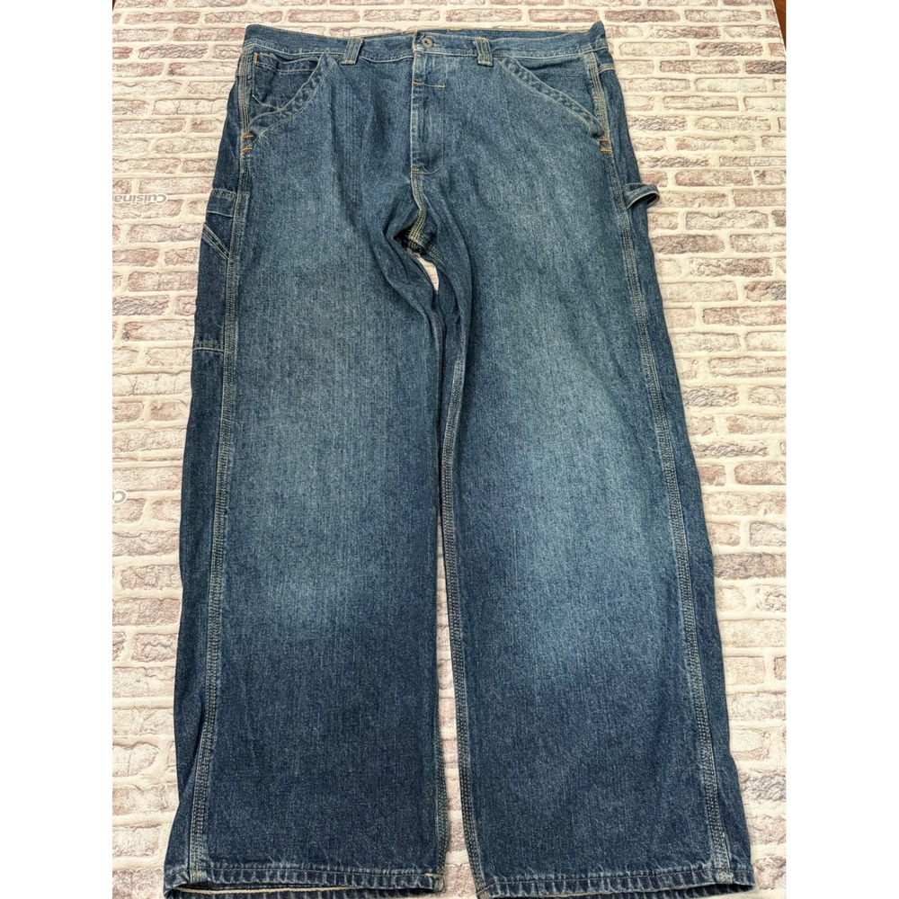 VTG Polo Jeans Ralph Lauren Baggy Wide Wyatt Carpenter Jeans 38x30 Hammer Loop